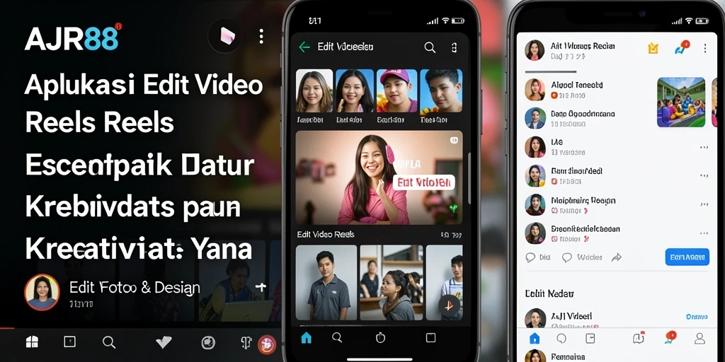 Screenshot antarmuka AJR88 menampilkan berbagai alat Edit Video Reels yang menarik.