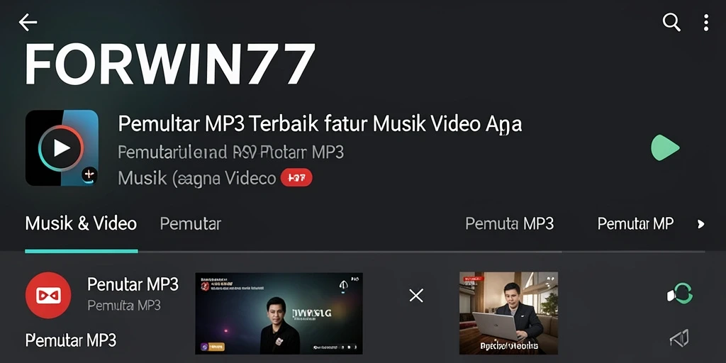 Antarmuka <strong>FORWIN77</strong> yang menarik dan mudah digunakan untuk Pemutar MP3.