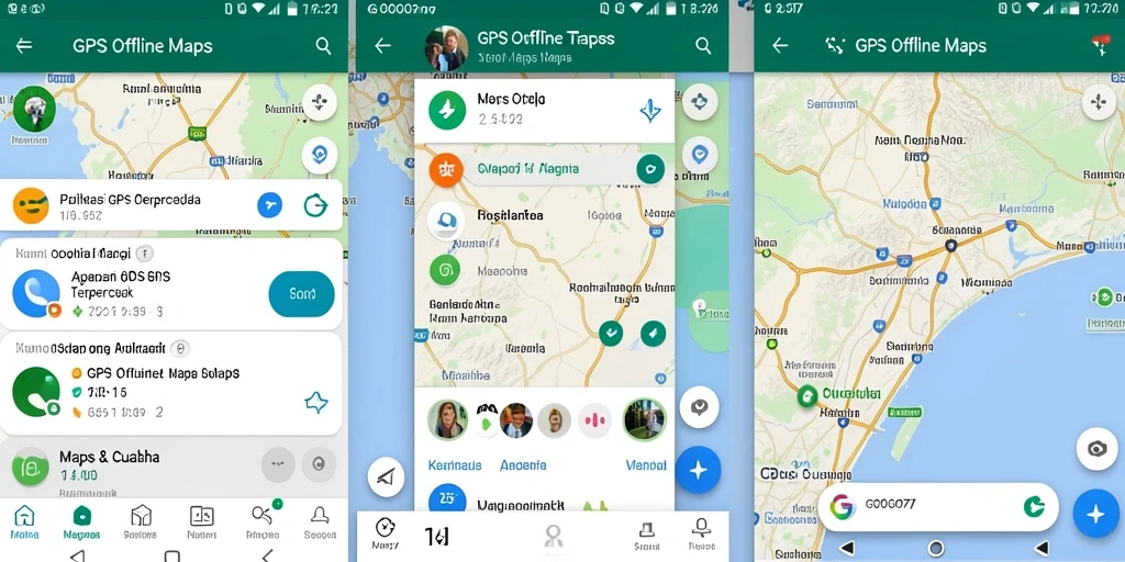 Tampilan antarmuka GOGO77 yang intuitif untuk navigasi GPS Offline.