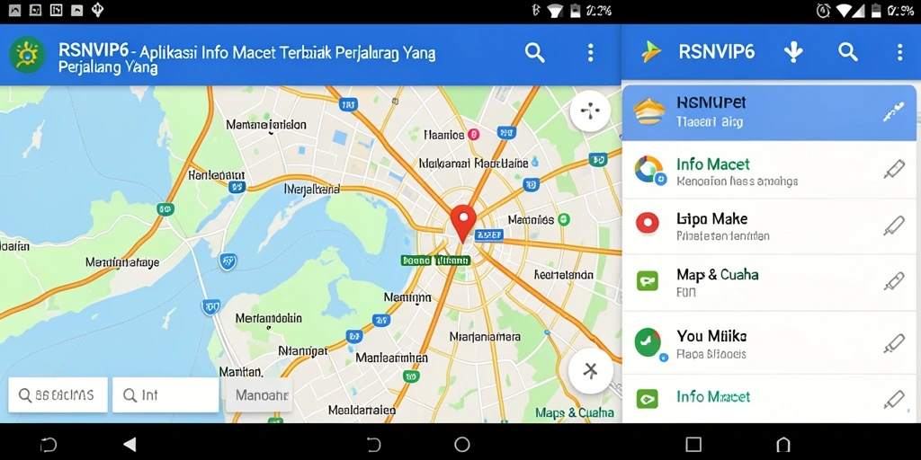 Antarmuka aplikasi RSNVIP6 yang menampilkan info macet terkini.