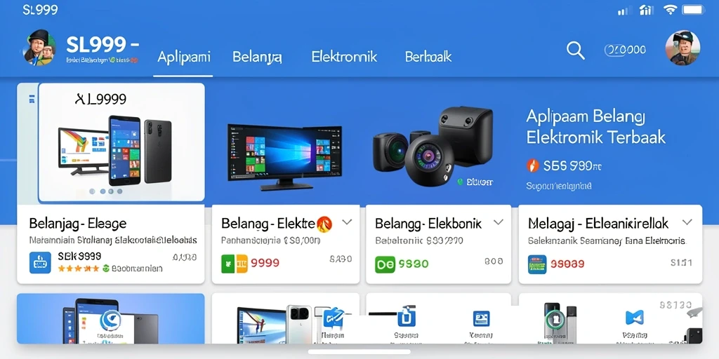 Antarmuka aplikasi SL999 yang modern dan menarik.