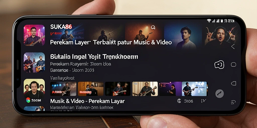 Antarmuka SUKA86 dengan fitur Perekam Layar yang mudah digunakan.