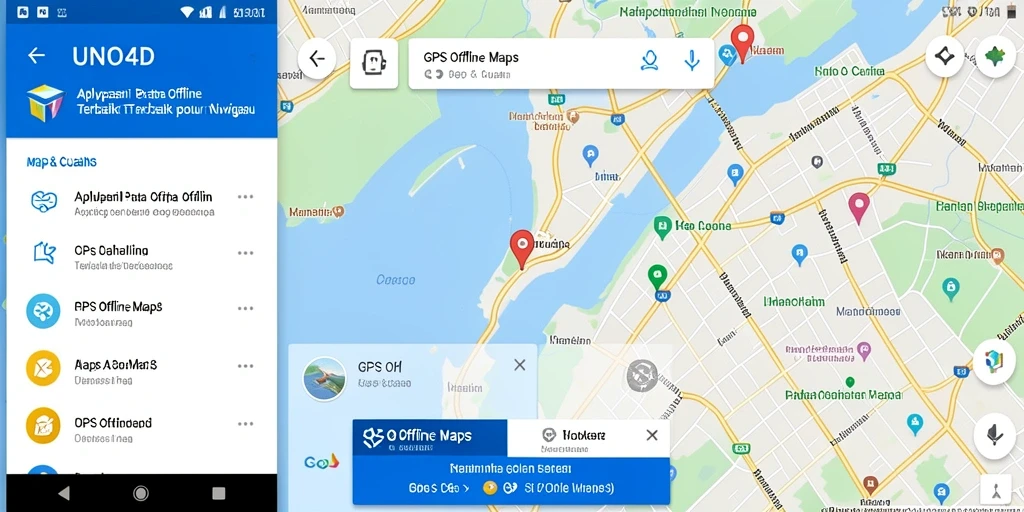 Antarmuka aplikasi UNO4D dengan fitur GPS Offline Maps yang mudah digunakan.